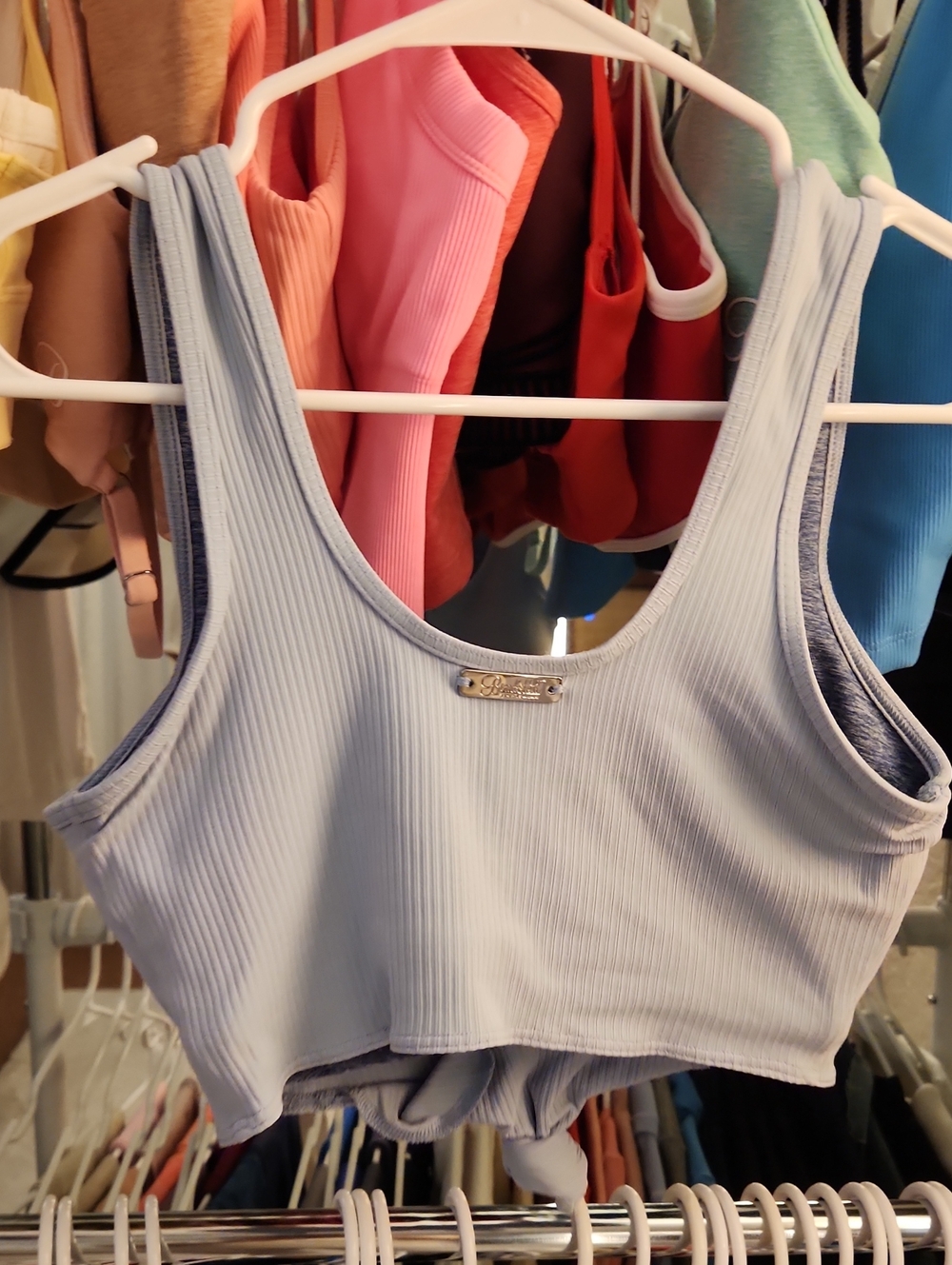 Bombshell Sportswear Blue Henley Bra XS - Picture 4 of 6